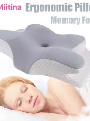 1pc Memory Foam Cervical Pillow, 2 in 1 Ergonomic Contour Orthopedic Pillow for Neck Pain Support Pillows Pillowcase replacement