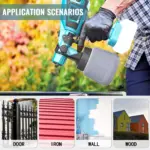 Cordless Paint Sprayer for Makita 18V 2pcs Battery Mini Paint Sprayer 1000ml Tank for Walls Ceilings, Fence, Wood