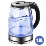1.8L Electric Kettle Glass Tea Kettle 220V 1500-1800W Water Boiler Home Kitchen water heater,Dry Boiling Protection