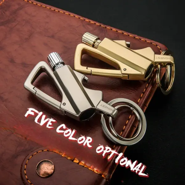 Outdoor Multifunctional Portable Match Keychain, Kerosene Lighter, Metal, Camping Ignition Tool, Men's Gadget