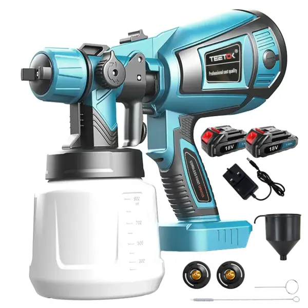 Cordless Paint Sprayer for Makita 18V 2pcs Battery Mini Paint Sprayer 1000ml Tank for Walls Ceilings, Fence, Wood