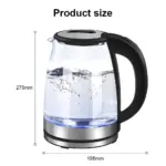 1.8L Electric Kettle Glass Tea Kettle 220V 1500-1800W Water Boiler Home Kitchen water heater,Dry Boiling Protection