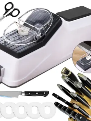 Automatic Knives Sharpeners USB Rechargable Sharpeners Professional Fast Sharpening Tool Kitchen Knives Tool Fine Grinding Blade