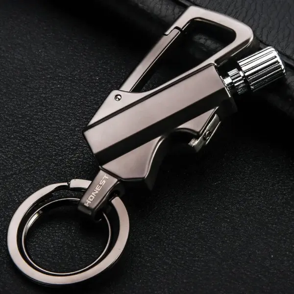 Outdoor Multifunctional Portable Match Keychain, Kerosene Lighter, Metal, Camping Ignition Tool, Men's Gadget