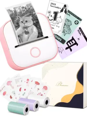 Customizable Portable Mini Wireless Thermal Pocket Printer Self-adhesive Stickers