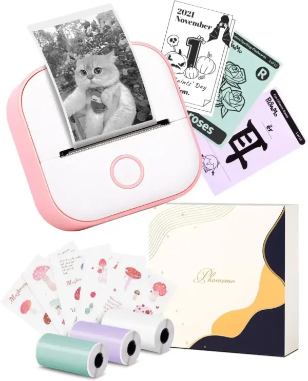 Customizable Portable Mini Wireless Thermal Pocket Printer Self-adhesive Stickers