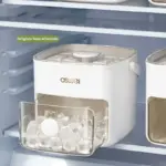48-Cube Ice Maker with Easy Press Cap - Double Layer, Press Portable Design, Household Ice Storage Ice Box