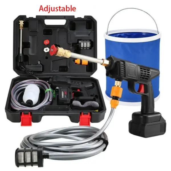 60BAR Wireless High Pressure Car Washer Self Priming Sustain 50min Washing 300W Car Wash Water Gun With Li-ion Battery 21V
