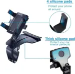 Car Phone Holder Mount for Dashboard, 1200° Rotating Cell Phone Holder for Car, Universal Big Clamp Car Phone Mount Compatible