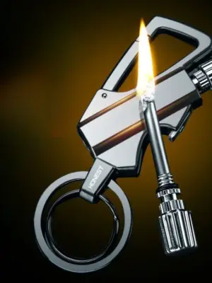 Outdoor Multifunctional Portable Match Keychain, Kerosene Lighter, Metal, Camping Ignition Tool, Men's Gadget