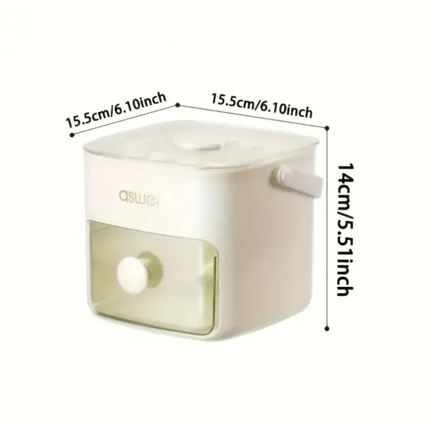 48-Cube Ice Maker with Easy Press Cap - Double Layer, Press Portable Design, Household Ice Storage Ice Box