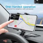 Car Phone Holder Mount for Dashboard, 1200° Rotating Cell Phone Holder for Car, Universal Big Clamp Car Phone Mount Compatible