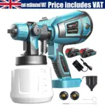 Cordless Paint Sprayer for Makita 18V 2pcs Battery Mini Paint Sprayer 1000ml Tank for Walls Ceilings, Fence, Wood