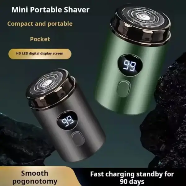 New Mini Portable Men's Electric Shaver Long Standby Car Mounted Wash-free Charging Shaving Razor For Men R1L4