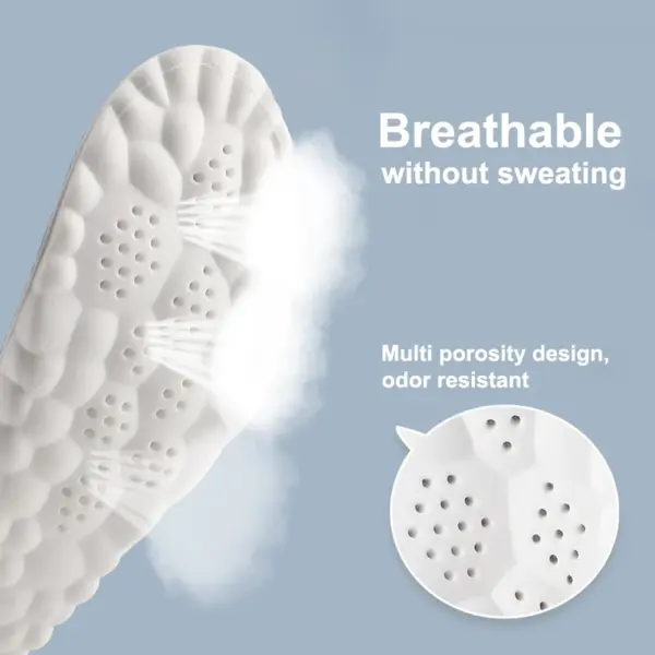 1 Pair/2 Pairs High Elasticity Latex Sport Insoles Soft Shoe Pads Arch Support Orthotic Insoles Breathable Deodorant Insole