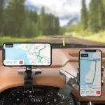 Car Phone Holder Mount for Dashboard, 1200° Rotating Cell Phone Holder for Car, Universal Big Clamp Car Phone Mount Compatible