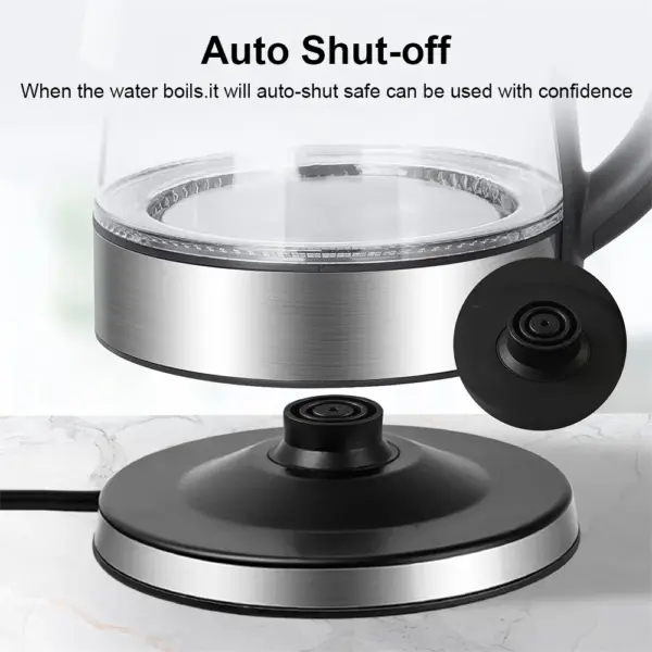 1.8L Electric Kettle Glass Tea Kettle 220V 1500-1800W Water Boiler Home Kitchen water heater,Dry Boiling Protection