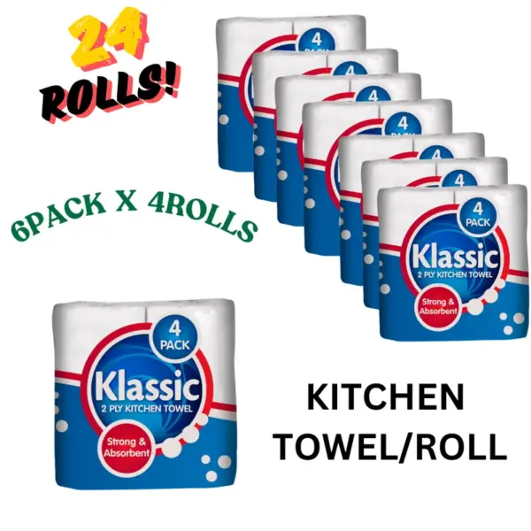 45 x Toilet Roll, 24 x  Kitchen Roll, 6 x Blue Roll + FREE Mystery Item , 3 PLY Flushable and Soft Toilet Roll (5 x9 Pack), 2PLY Durable and multi-purpose Kitchen roll/towel/sheets (5 x9 Pack), 2PLY Multi-Purpose Centre-feed Blue Rolls (1 x 6 Pack)