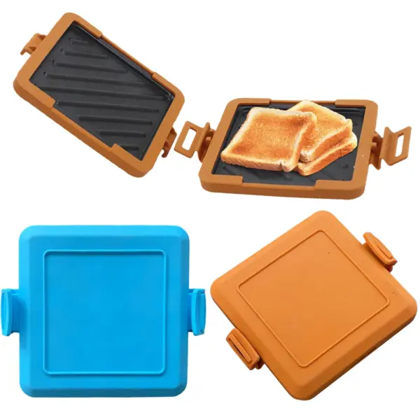 Magnetron Toastie Maker Geen Elektriciteit In De Magnetron Toast Maker Magnetron Vierkante Panini Maker Voor Dessert Sandwiches Ontbijt