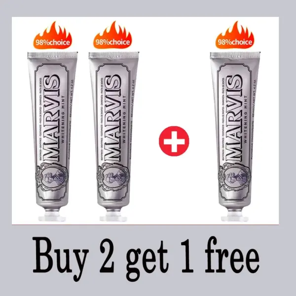 1PC 85ml Italy Original Marvis Toothpaste Whitening Mint Freshen Breath Remove Smoke Stains Toothpaste Teeth Whitening