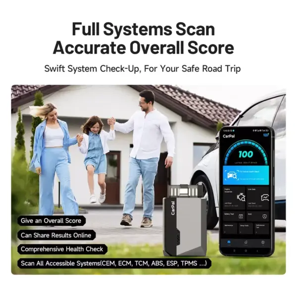 Topdon Carpal Obd2 Scanner Bluetooth Voor Auto Alle Systeem Diagnostisch Hulpmiddel Ios Android Voertuig Gezondheidscontrole Smogcontrole Batterijtest
