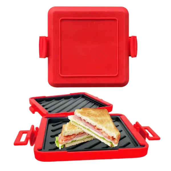 Magnetron Toastie Maker Geen Elektriciteit In De Magnetron Toast Maker Magnetron Vierkante Panini Maker Voor Dessert Sandwiches Ontbijt