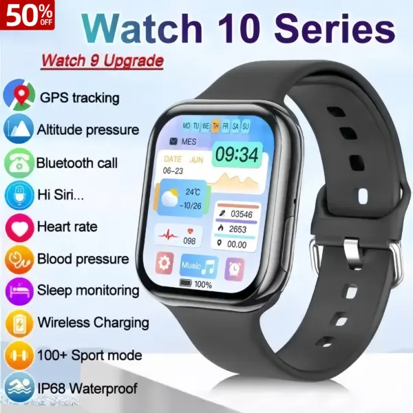 2025 GPS Smart Watch Series 10 For Apple Watch 10 Memory Music Video Bluetooth Call Waterproof NFC Smartwatch For Android IOS