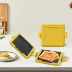 Magnetron Toastie Maker Geen Elektriciteit In De Magnetron Toast Maker Magnetron Vierkante Panini Maker Voor Dessert Sandwiches Ontbijt