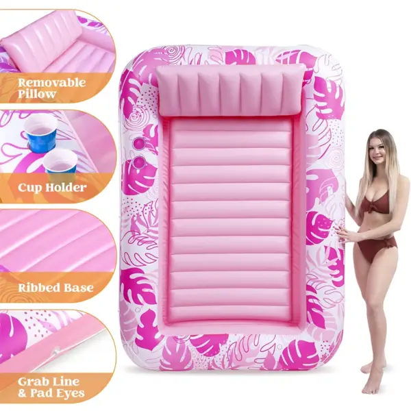 Beach Lounger Chair Swim Ring Tube Water Leisure Bed Swim Air Mattresses Swim Pool Sleeping Bed Inflatable Floats Bed