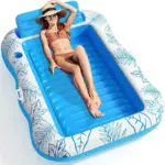 Beach Lounger Chair Swim Ring Tube Water Leisure Bed Swim Air Mattresses Swim Pool Sleeping Bed Inflatable Floats Bed