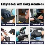 100pcs Black Nitrile Gloves Kitchen Disposable Synthetic Latex Gloves For Household Kitchen Cleaning Gloves Powder free