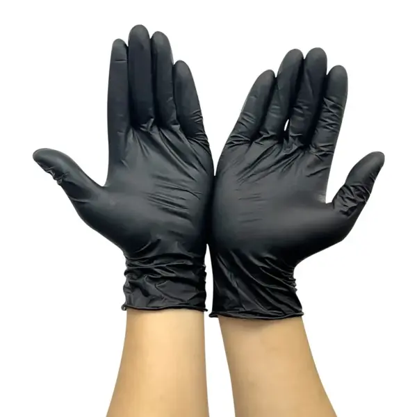 100pcs Black Nitrile Gloves Kitchen Disposable Synthetic Latex Gloves For Household Kitchen Cleaning Gloves Powder free