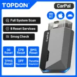 Topdon Carpal Obd2 Scanner Bluetooth Voor Auto Alle Systeem Diagnostisch Hulpmiddel Ios Android Voertuig Gezondheidscontrole Smogcontrole Batterijtest