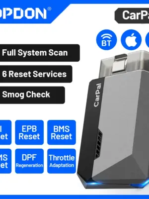 Topdon Carpal Obd2 Scanner Bluetooth Voor Auto Alle Systeem Diagnostisch Hulpmiddel Ios Android Voertuig Gezondheidscontrole Smogcontrole Batterijtest