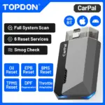Topdon Carpal Obd2 Scanner Bluetooth Voor Auto Alle Systeem Diagnostisch Hulpmiddel Ios Android Voertuig Gezondheidscontrole Smogcontrole Batterijtest