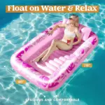 Beach Lounger Chair Swim Ring Tube Water Leisure Bed Swim Air Mattresses Swim Pool Sleeping Bed Inflatable Floats Bed