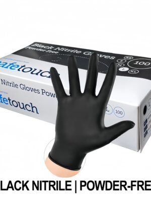 100pcs Black Nitrile Gloves Kitchen Disposable Synthetic Latex Gloves For Household Kitchen Cleaning Gloves Powder free