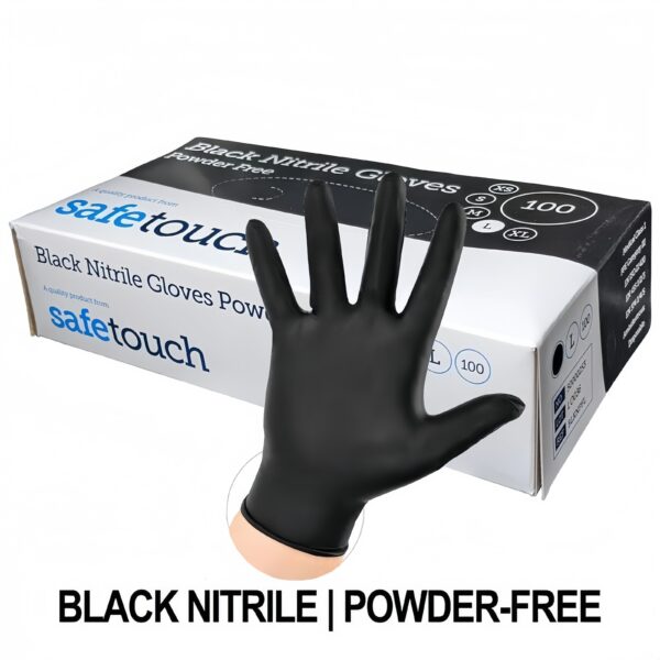 100pcs Black Nitrile Gloves Kitchen Disposable Synthetic Latex Gloves For Household Kitchen Cleaning Gloves Powder free