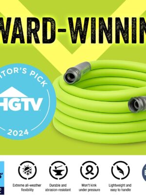 Flexzilla Garden Lead-in Hose 5/8 in, Lightweight All-Weather Water Hose, Durable and Flexible, Leak-Free Connections