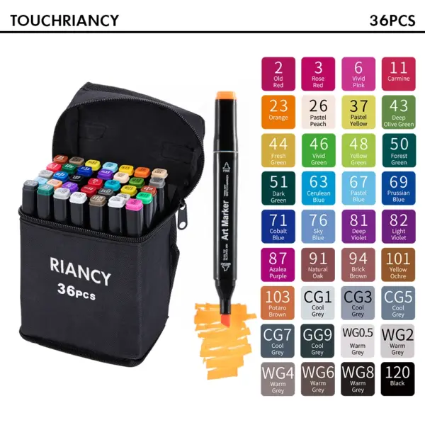 12/36/48/80 Colors Manga Sketching Art Markers Highlighters Pen Sketchbook Drawing Set Stationery For School Supplies