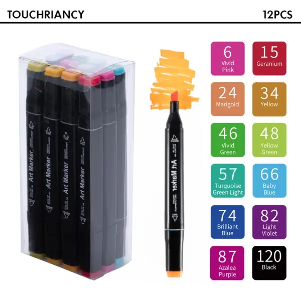 12/36/48/80 Colors Manga Sketching Art Markers Highlighters Pen Sketchbook Drawing Set Stationery For School Supplies