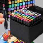 12/36/48/80 Colors Manga Sketching Art Markers Highlighters Pen Sketchbook Drawing Set Stationery For School Supplies