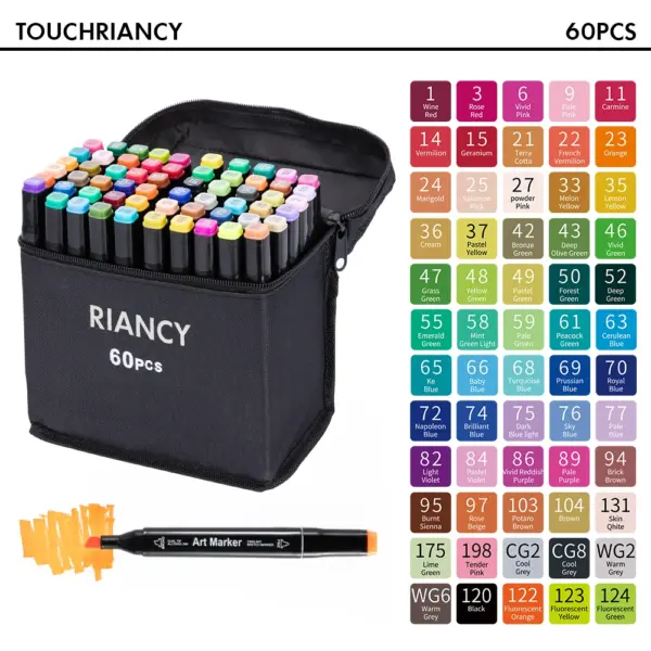 12/36/48/80 Colors Manga Sketching Art Markers Highlighters Pen Sketchbook Drawing Set Stationery For School Supplies