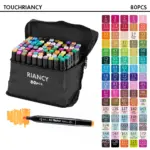 12/36/48/80 Colors Manga Sketching Art Markers Highlighters Pen Sketchbook Drawing Set Stationery For School Supplies