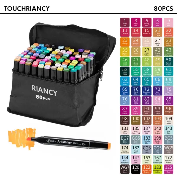 12/36/48/80 Colors Manga Sketching Art Markers Highlighters Pen Sketchbook Drawing Set Stationery For School Supplies