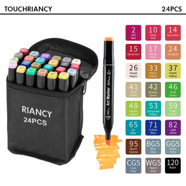12/36/48/80 Colors Manga Sketching Art Markers Highlighters Pen Sketchbook Drawing Set Stationery For School Supplies