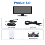11.26 inch Dash Cam 4K Car DVR Wireless Carplay & Android Auto GPS Navigation Video Recorder Dashboard Dual Lens Wifi FM AUX