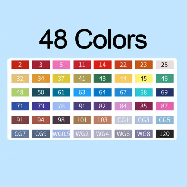 12/36/48/80 Colors Manga Sketching Art Markers Highlighters Pen Sketchbook Drawing Set Stationery For School Supplies