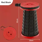 Adjustable Height Compact Stool  Lightweight Portable Plastic Folding Telescopic Chair for Outdoor Fishing  Beach & Camping