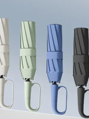 Strong 30 Bones 105CM Windproof Umbrella Reinforced Automatic Folding Umbrellas with Buckle Handle Waterproof Umbrella
